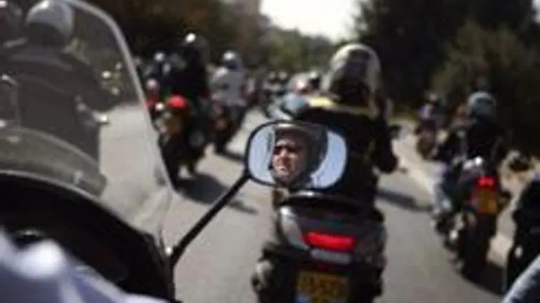 Motorcycle traffic jam