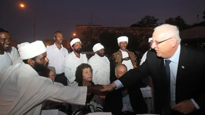 Rivlin and Ethiopian leaders