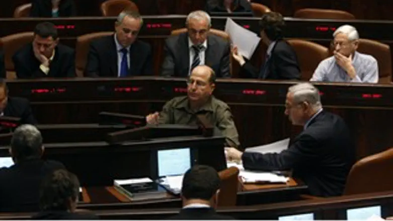 רשם ניצחון. נתניהו בכנסת