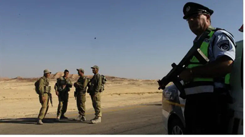 IDF officers following terror attack