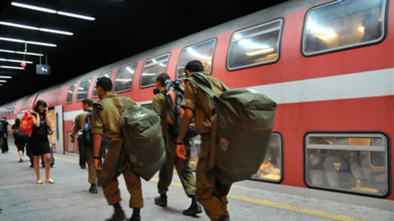 Soldiers on their way back to base