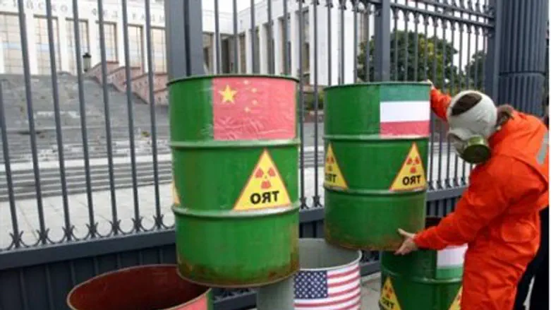 Nuclear scientists dealing with waste