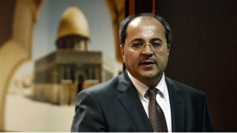 MK Tibi in Ramallah