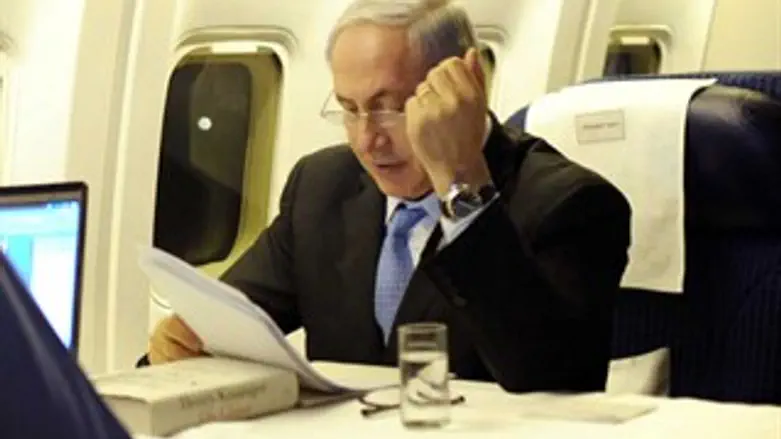 נתניהו בדרך לניו יורק