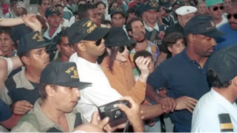 ג'קסון בביקורו בישראל