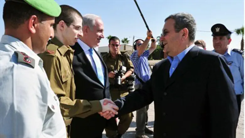 Ehud Barak and Gilad Shalit