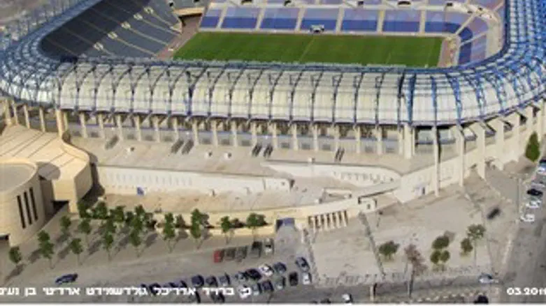 הדמיית האיצטדיון עם היציע החדש