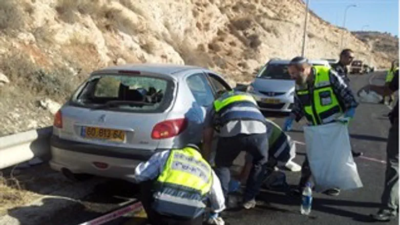 מקום התקרית בדרום הר חברון