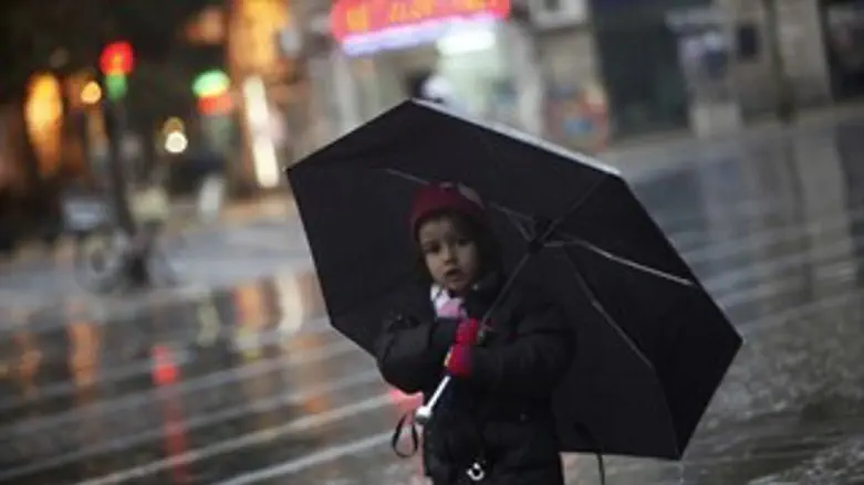 גשם בירושלים.