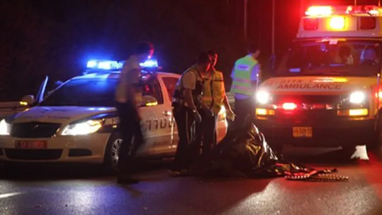 זירת התאונה הלילה