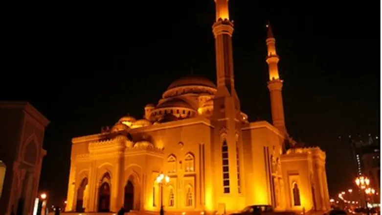 Mosque at night