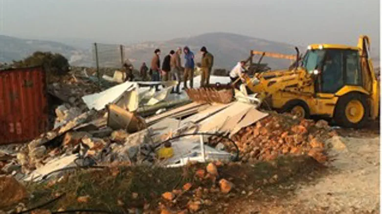 מקום ההרס הבוקר