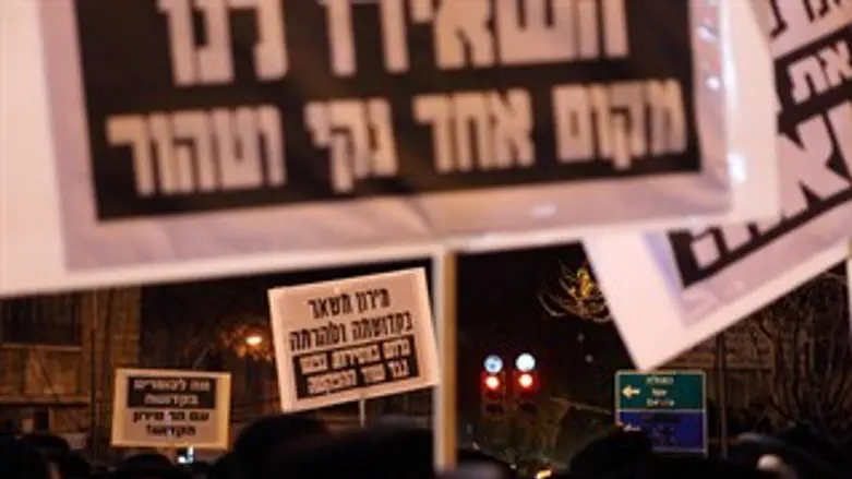 הפגנה נגד ההפקעה במירון