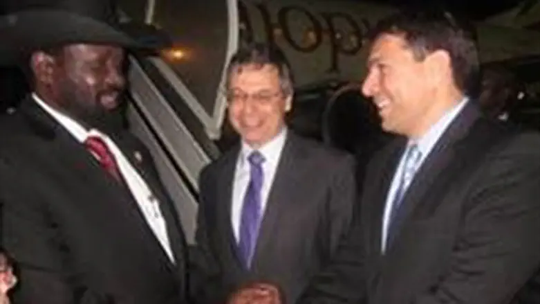 S. Sudan president Ki'ir a arrives in Israel