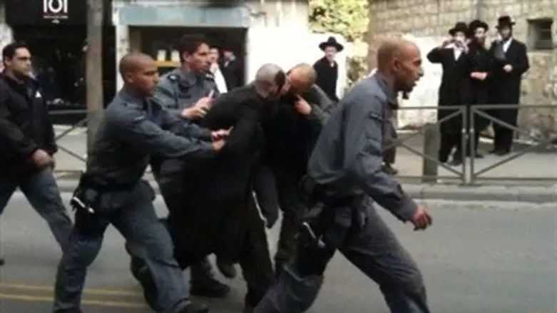 Police arrest man.