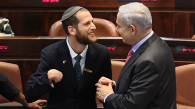 Netanyahu with one of the "Special" Workers