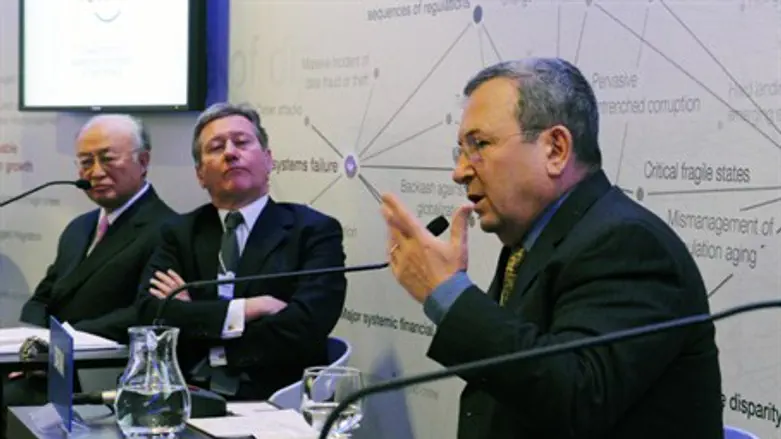 Ehud Barak at the World Economic Forum in Dav
