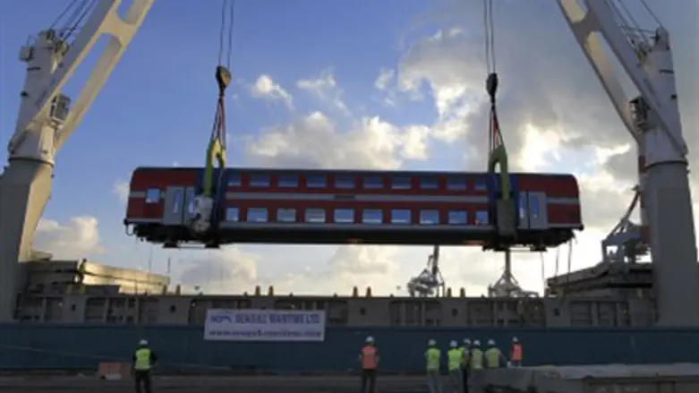 Вагон, доставленный в Израиль