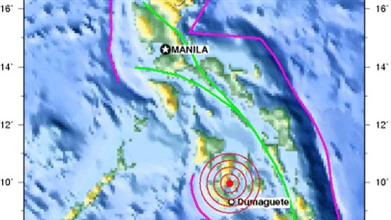 Map of earthquake impact