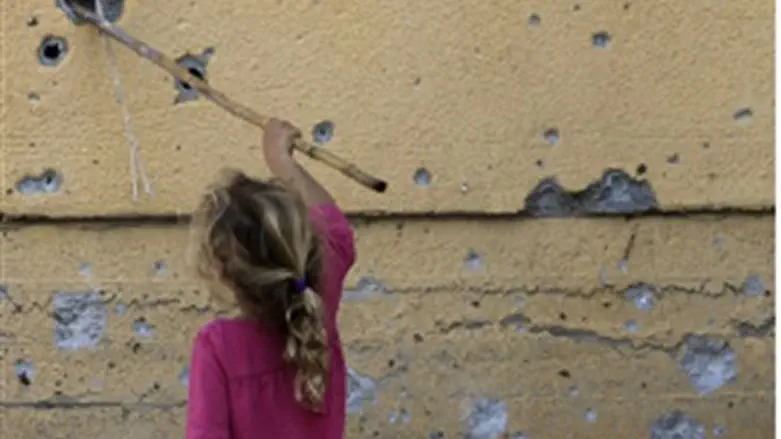 Shrapnel from rocket attack