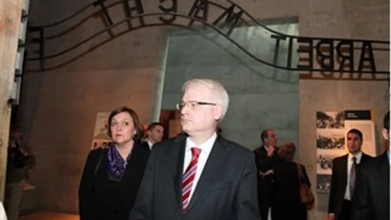 הנשיא האורח,איוו יוסיפוביץ', בביקורו ביד ושם