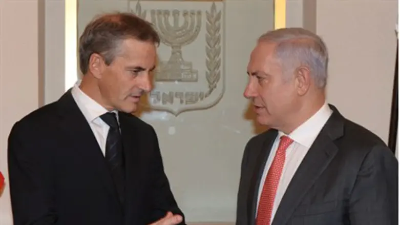 Нетаньяху и министр иностранных дел Норвегии 