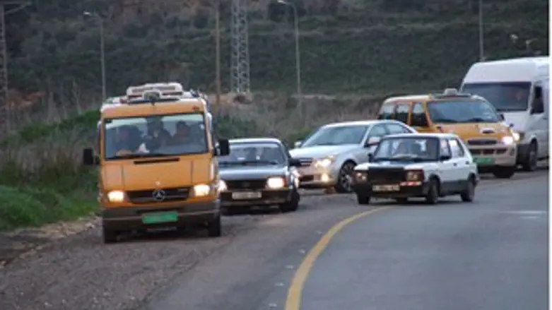 רכב מכונית פלסטינאים כביש 55