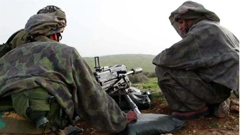 The paratroopers during the drill