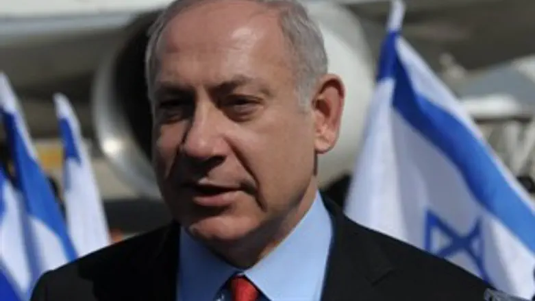 נתניהו עם נחיתתו בישראל