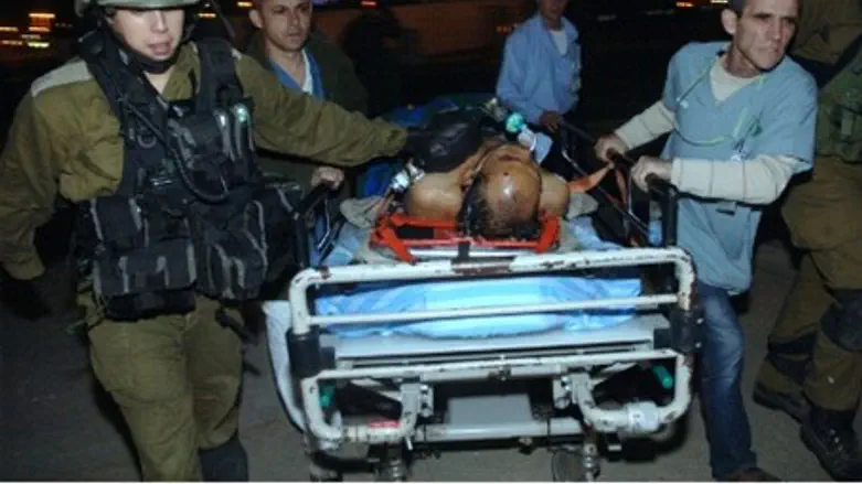 Rocket victim at Soroka Hospital