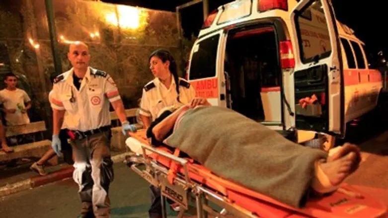 Rocket victim at Barzali Hospital (archives) 