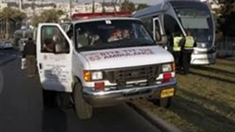 Ambulance at the scene of the attack