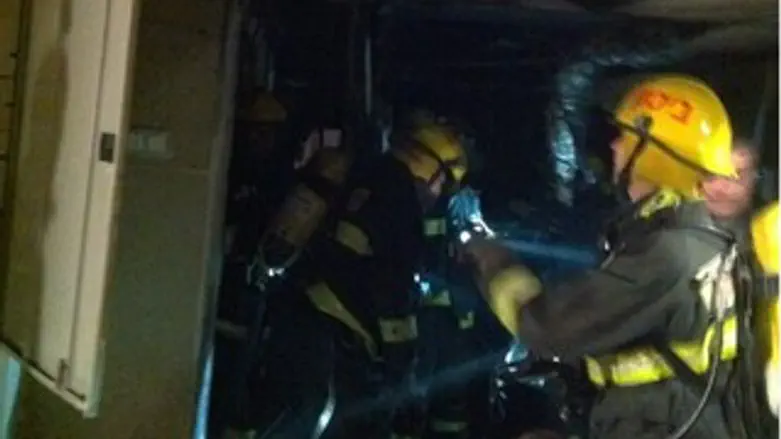 השריפה אמש בבני ברק