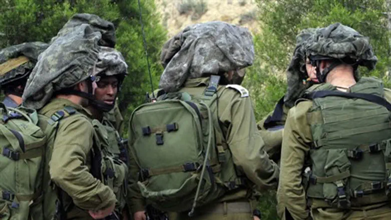 Soldiers near Gaza border