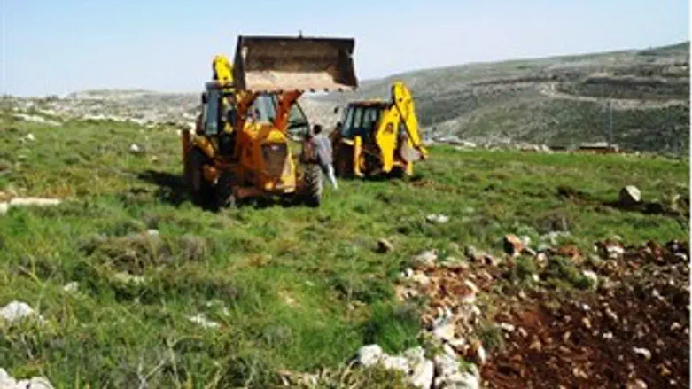 העבודות באתר היקב ליישוב החלופי של מיגרון