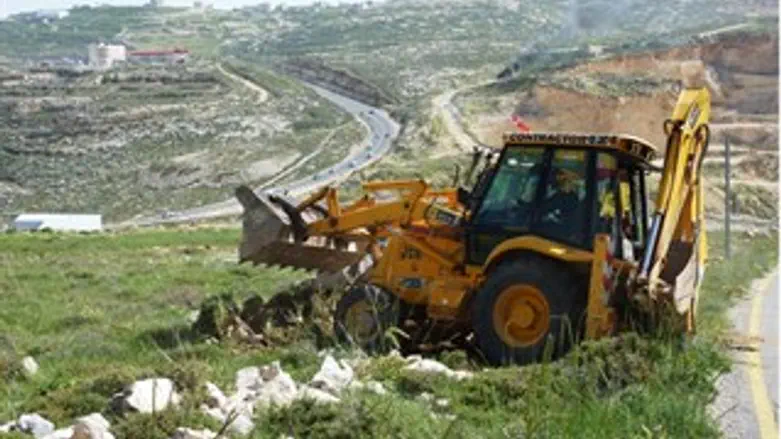 העבודות באתר היקב