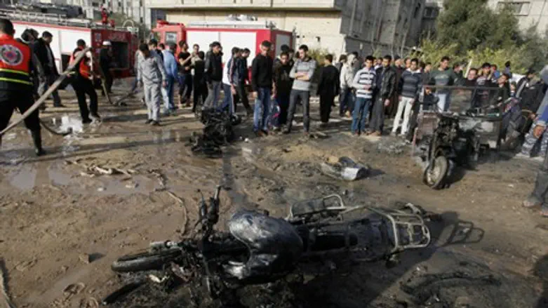 Motorcycle Destroyed by Airstrike (Archive)