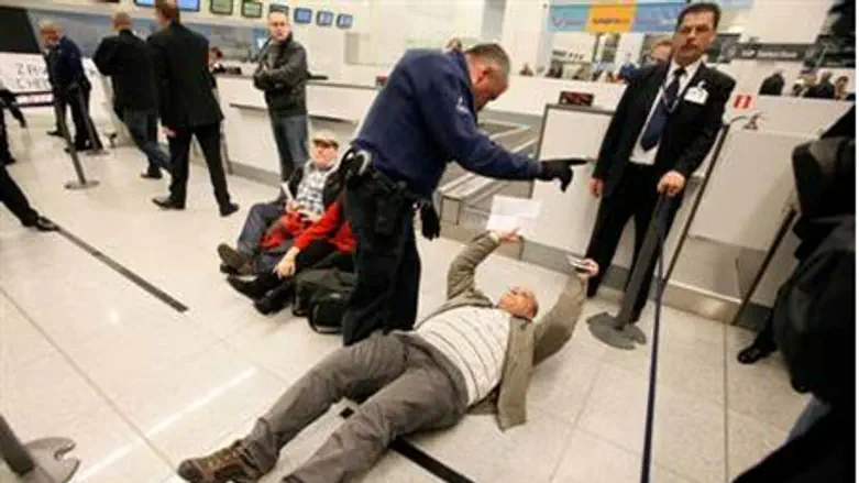 Fly-in protester at Brussels national airport