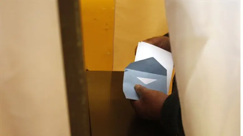 Voter prepares ballot (illustrative)