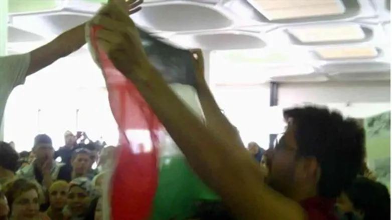 PLO flag at Hebrew University