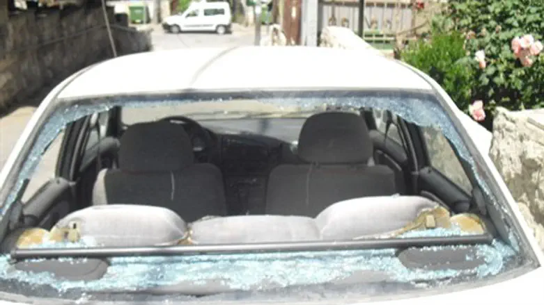 Aftermath of rock attack on Ephraim Silverber