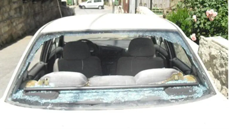 Aftermath of rock attack (archive)