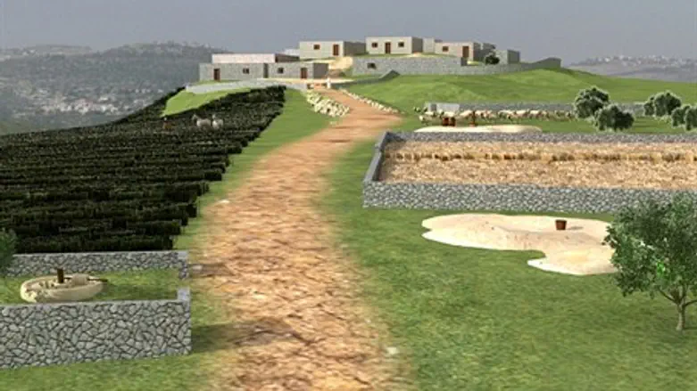 Реконструкия поселения эпохи Второго Храма