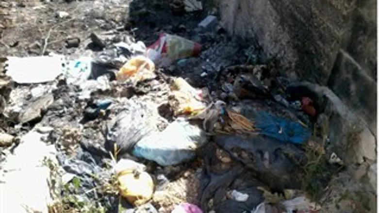 שורפים זבל ליד הקברים