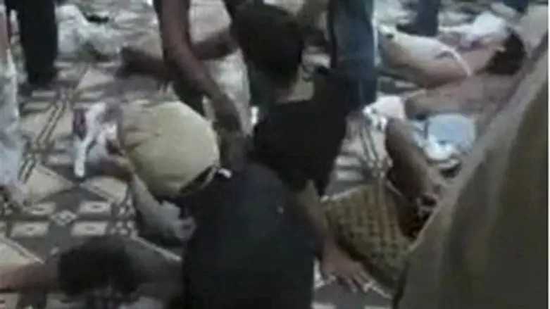 The bodies of people whom anti-government pro