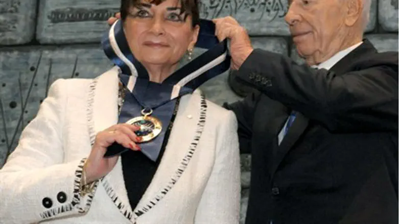 Президент Шимон Перес и Юдит Пелед-Кар