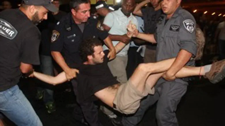 ההפגנה בת"א. אמש