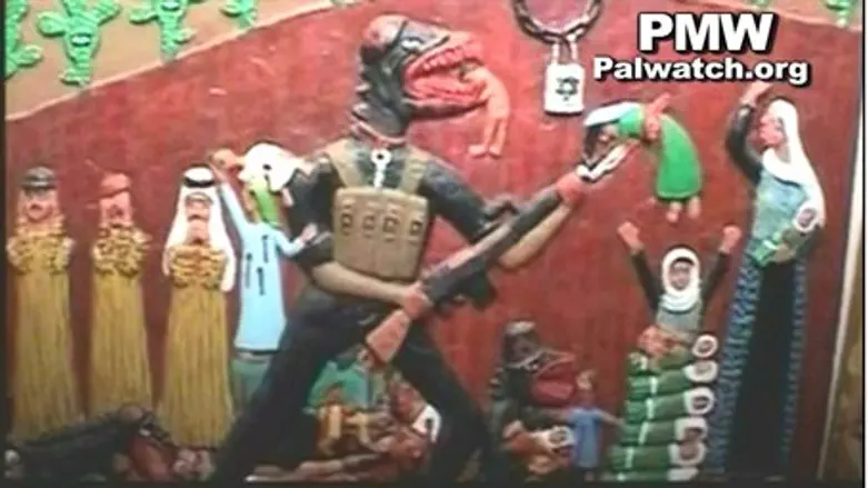 Child eating Zionist lizard