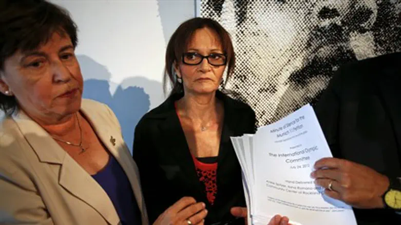 Ankie Spitzer and Ilana Romano present a peti