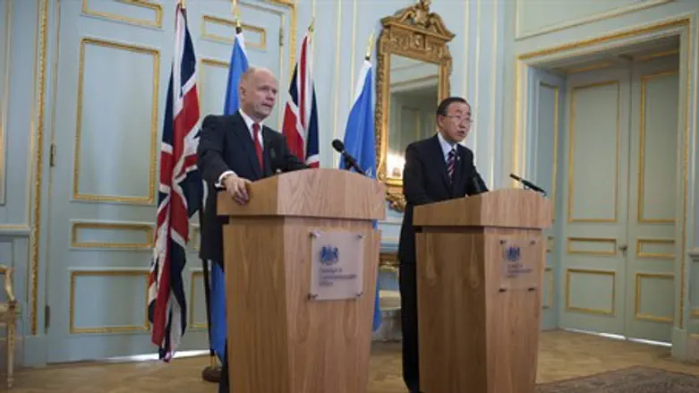 Britain's Foreign Secretary William Hague and